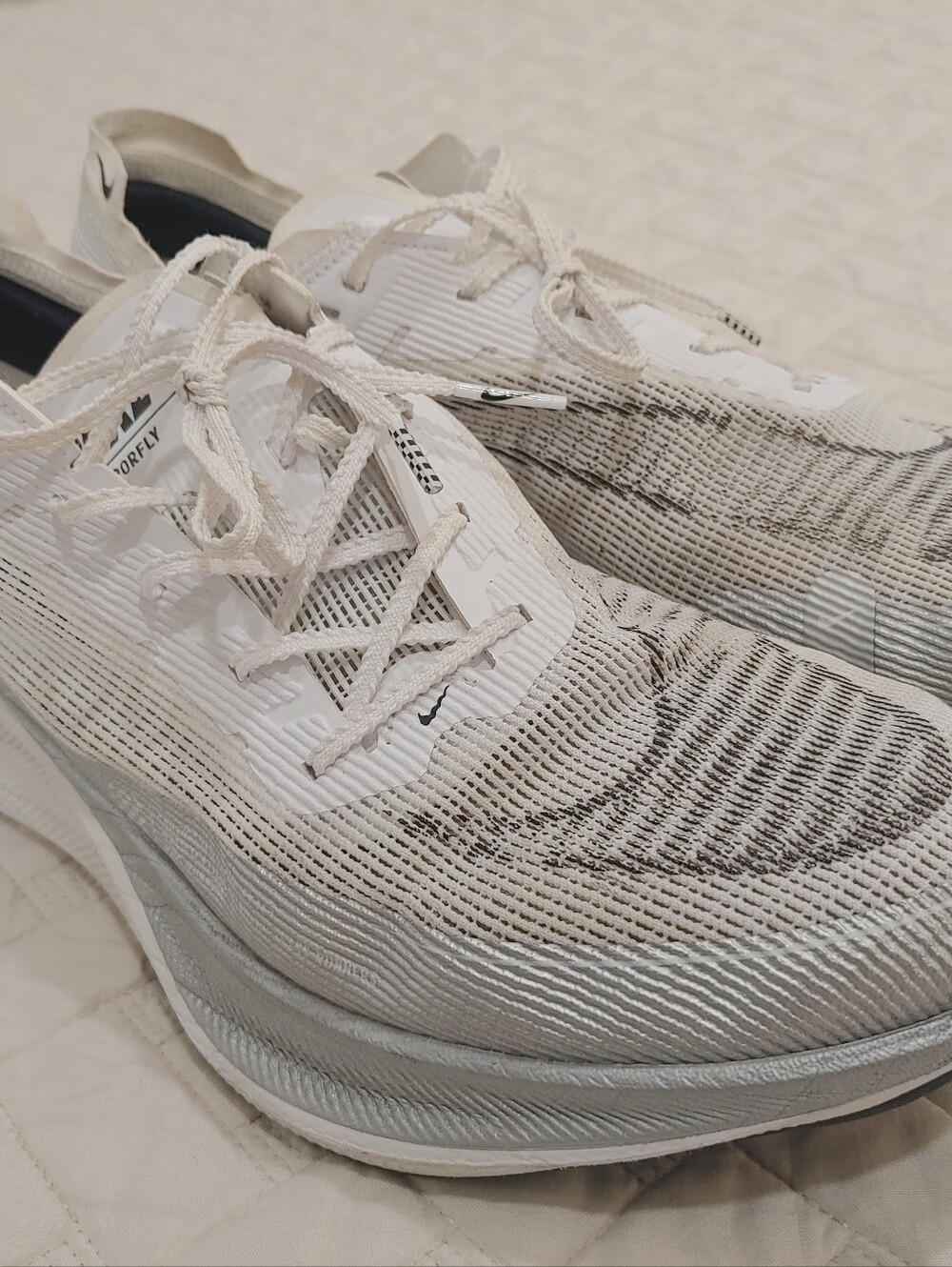 Nike ZoomX Vaporfly Men's Size 13 White Excellent Condition